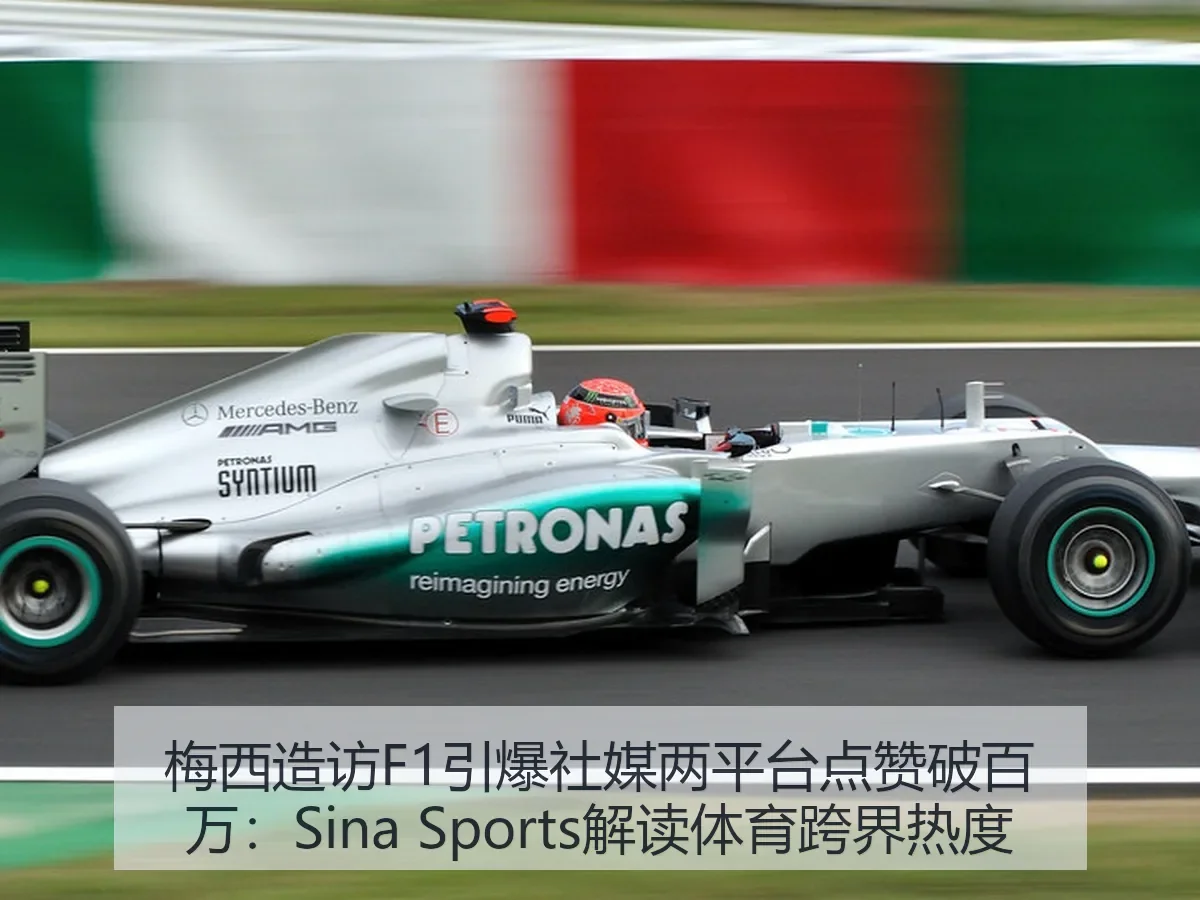 梅西造访F1引爆社媒两平台点赞破百万：解读体育跨界热度